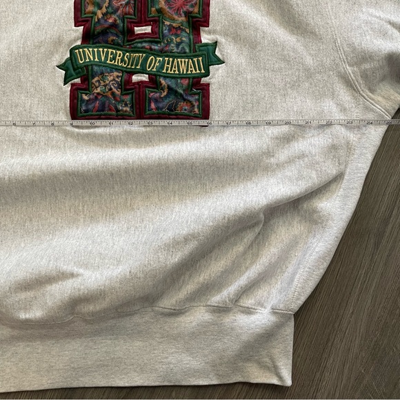 VINTAGE UNIVERSITY OF HAWAII JANSPORT Sweatshirt Made in USA Grey - Picture 5 of 9